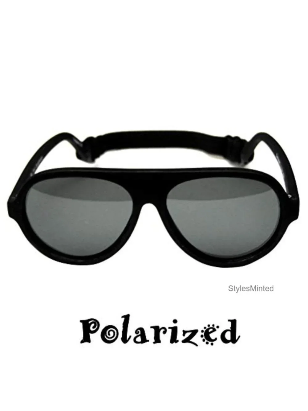 2 Pack Infant Sunglasses, Aviator Style, UV Protection, Polarized